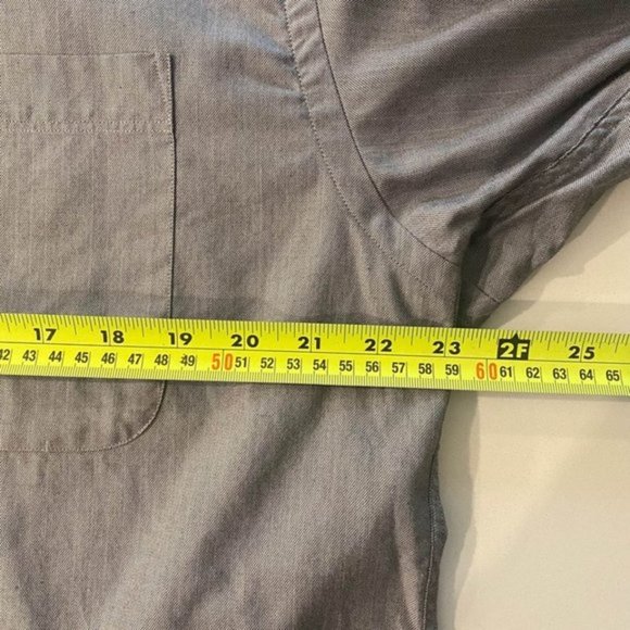 Joseph Abboud Dress Shirt Mens 17 34/35 Egyptian Cotton Long Sleeve Gray - Picture 7 of 10